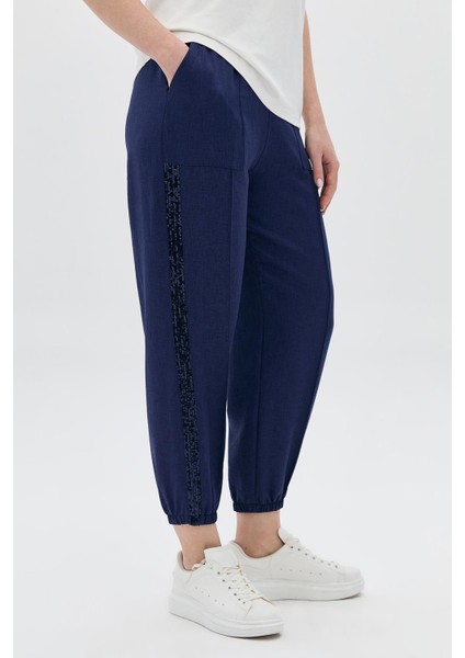 Beli Lastikli Şeritli Pantolon modelleri