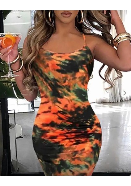 Kadın Dalgıç Kumaş Dijital Baskılı Eslbise