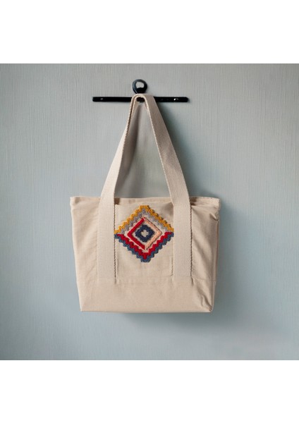 Desenli Bez Keten Omuz Çantası, Plaj Çantası, Işlemeli El ve Kol Çantası %100 Pamuk 36X29 cm fiyatları