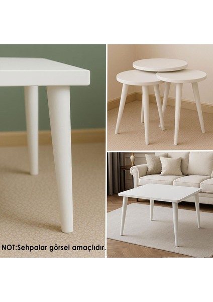 3 Adet Ahşap Ayak 50 cm Beyaz M8 Civatalı Bağlantı Aparatlı Mobilya Tabure Sehpa Masa Destek Ayağı indirimleri