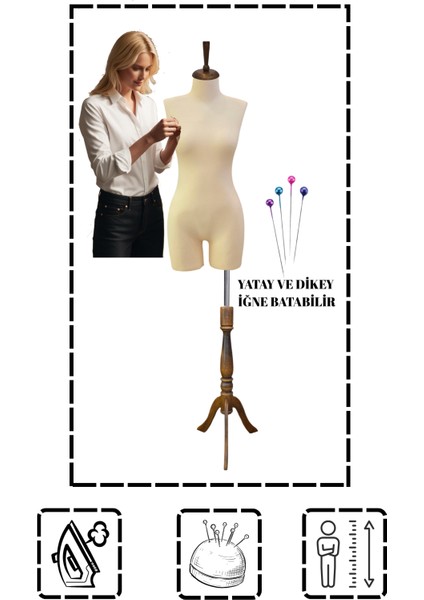 Pantolon Giyebilen 40 Beden Süngerli Terzi Mankeni Prova Mankeni Pac-01