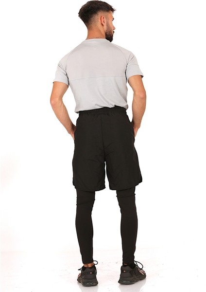 Energy Uzun Taytlı Erkek Spor Şort Siyah modelleri