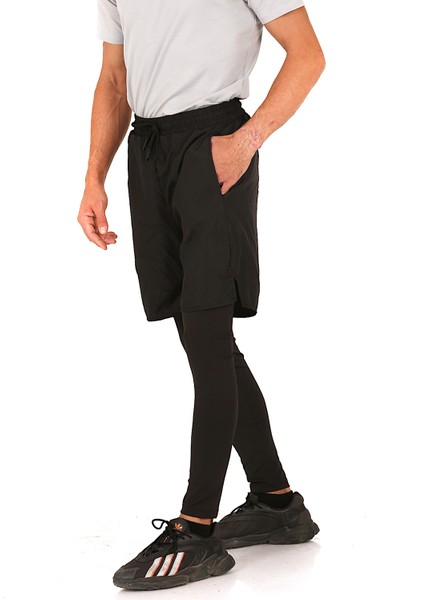 Energy Uzun Taytlı Erkek Spor Şort Siyah fırsatları