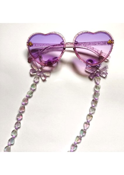 Uv Koruması ve Düşmeye Karşı Zincirli Kalp Şeklinde Çocuk Güneş Gözlüğü (Yurt Dışından) fırsatları