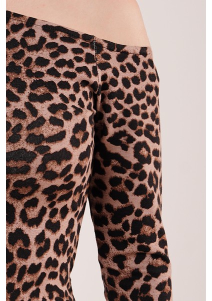 Düşük Omuz Detaylı Leopar Desen Bluz fiyatları