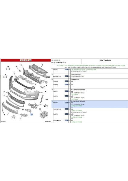 Sıs Far Cerceve Sol Ds4 Psa 7453.74
