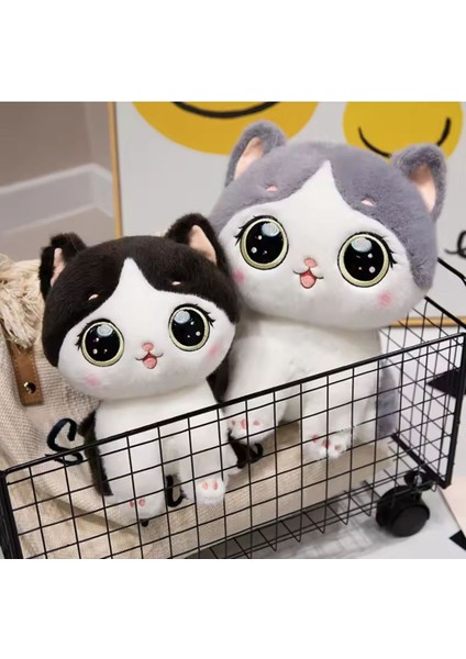 Kedi Peluş Oyuncak Anime Kawaii Kedi Oyuncak Peluş Uyku Arkadaşı Tatlı Yumoş 35CM Gri fiyatları