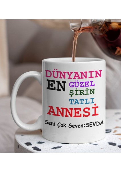 Anneler Gününe Özel Siyah Cüzdan Melek Kolye Isimli Kalp Anahtarlık ve Dünyanın En Güzel,şirin,tatlı Annesine Tasarımlı Kupa Bardak fiyatları