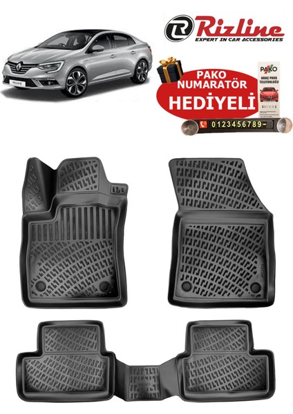 Renault Megane 4 Sedan 2016-2023 Havuzlu Paspas