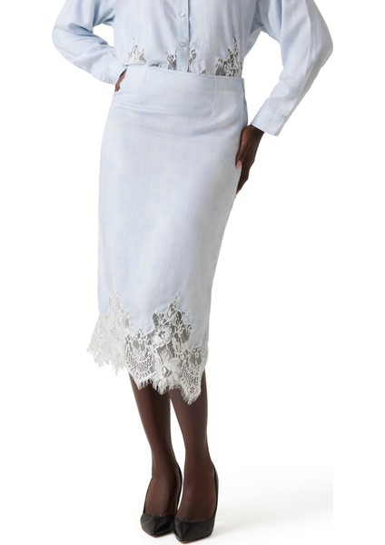 W5YD0JW0310 Lana Mıdı Kadın Etek