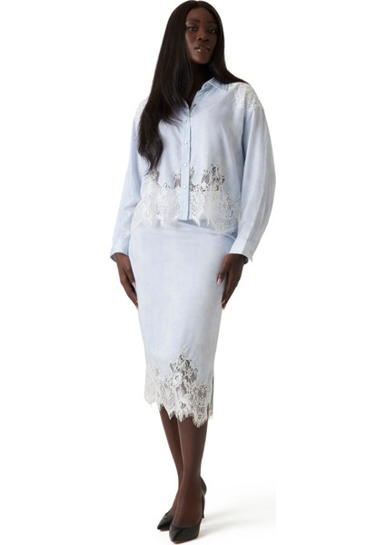 W5YD0JW0310 Lana Mıdı Kadın Etek modelleri