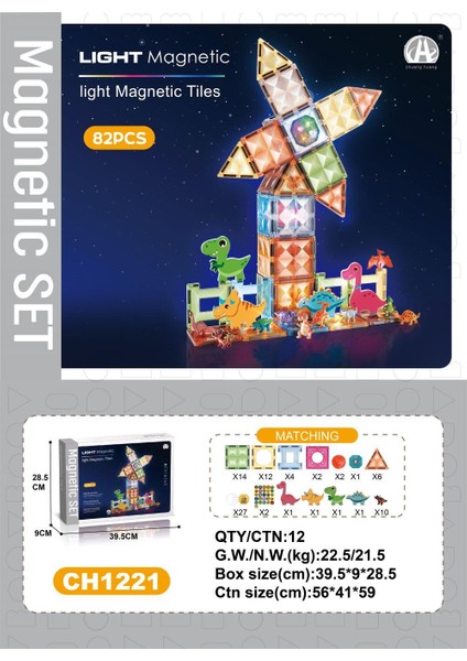 Magnetic Tiles 82 Parça CH1221