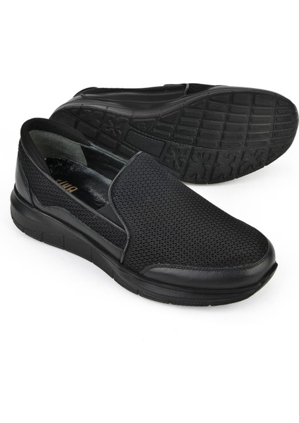 , Erkek Hakiki Deri Konfor Ayakkabı 151123Z3680 Siyah fırsatları