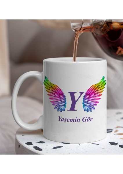 Kişiye Özel Baş Harf ve Isim Soyisim Tasarımlı Kupa Bardak ve Resimli Siyah Çerçeve Kartanesi Kolye fiyatları