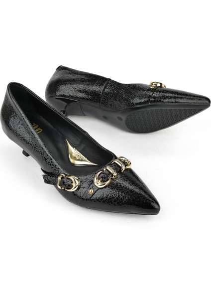 , Kadın Hakiki Deri Ayakkabı 1531050Z26104802K Siyah fırsatları