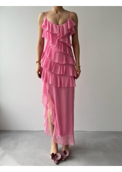 Ples Yırtmaç Detaylı Elbise fiyatları