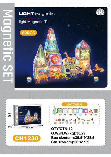 Magnetic Tiles 89 Parça CH1230