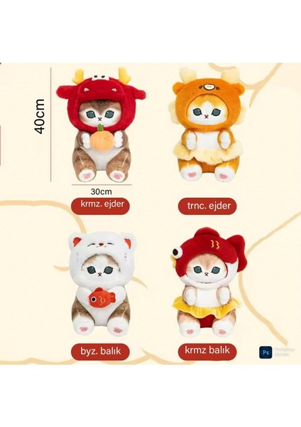 Beyaz Kedi Mofusand Peluş Oyuncak Mega Boy 40CM Koleksiyon Mofusand Kedi Peluş fiyatları