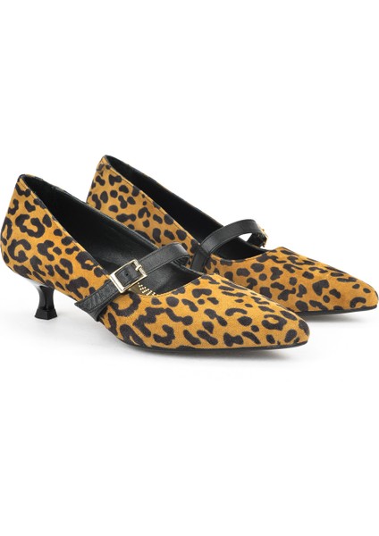 , Kadın Hakiki Deri Ayakkabı 1531050Z26104804K2 Leopar indirimleri