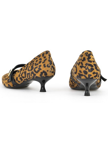 , Kadın Hakiki Deri Ayakkabı 1531050Z26104804K2 Leopar