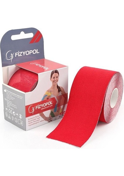 New Product Kinezyo Tape Band 5 Metre x 5 cm Kırmızı Renk, Kinesio Sporcu Bandı