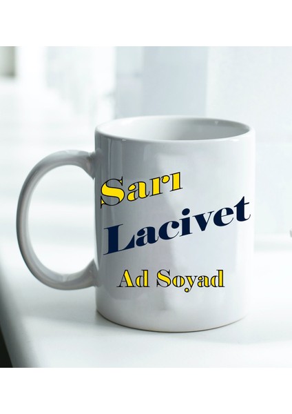 Kişiye Özel Sarı Lacivert Tasarım ve Isim Soyisim Tasarımlı Kupa Bardak Ayıcık Anahtarlı Ahşap Çerçeve ve Melek Kolye Set modelleri