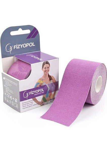 New Product Kinezyo Tape Band 5 Metre x 5 cm Mor Rengi, Kinesio Sporcu Bandı
