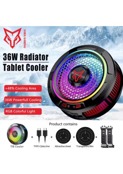 fox X9 Pro 36W Rgb Telefon & Tablet Soğutucu | 3 Kademeli Hız | Manyetik + Klipsli | Yarı Iletken Soğutma