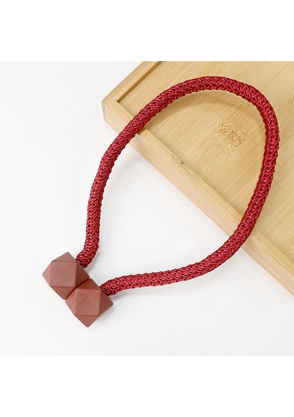 Rubik Küpü Manyetik Çift Paketli Basit Perde Tokası Kravat Ipi Aksesuarları Perde Kravat Bandı Dekorasyonu (Yurt Dışından)