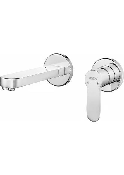 Eca Nita Ankastre Lavabo Batarya Sıva Üstü Çift Rozet