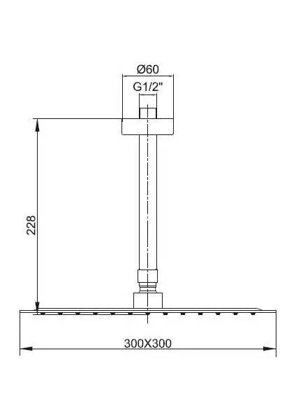Ar Ark Ince Kare Duş Başlığı Tavandan fiyatları