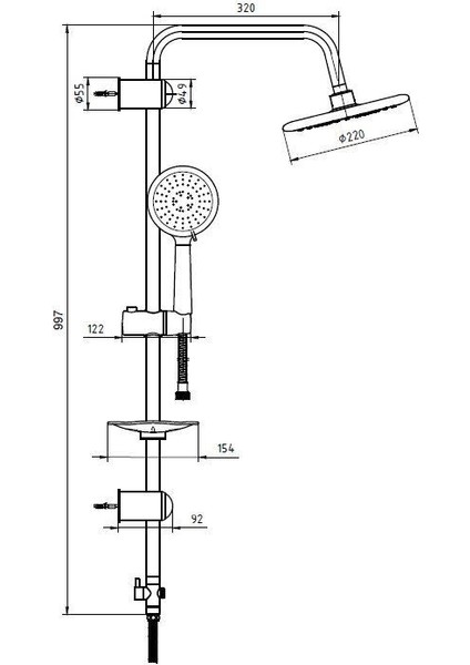 Ar Acuba Duş Kolonu Seti 3 Fonksiyonlu Altın fiyatları
