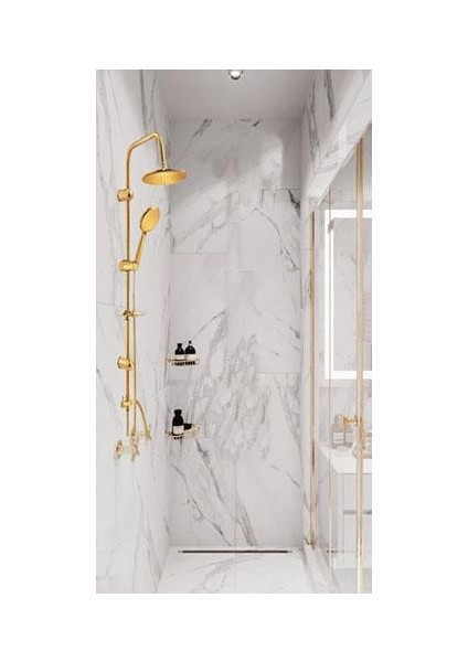 Ar Acuba Duş Kolonu Seti 3 Fonksiyonlu Altın modelleri