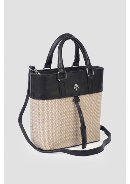 Siyah Keten Kadın El ve Omuz Çantası IM577 fiyatları