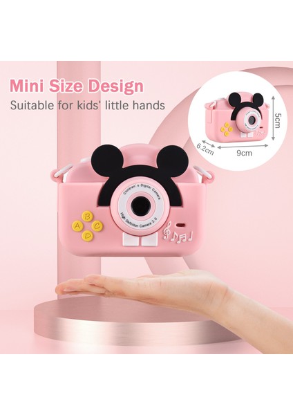 Çocuk Dijital Kamera 1080P Çift Lens 2 Inç IPS Ekran 4x Zoom Dahili Pil Boyun Askısı Hediye (Yurt Dışından) fırsatları
