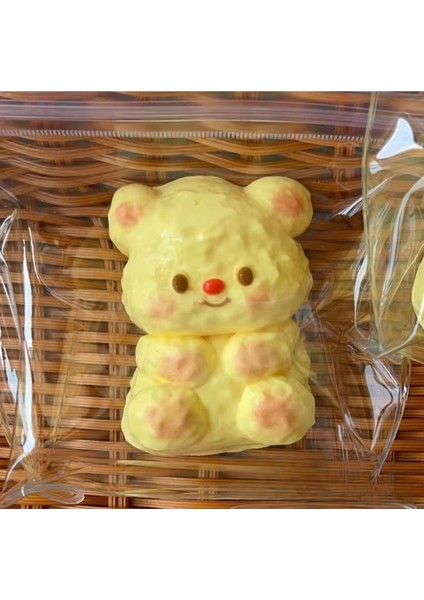 Ayıcık Sukuşi Yumoş Jel Stress Oyuncağı Ayı Squishy Anahtarlık Kedi Patisi Taba