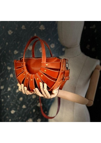 Carıdea El Yapımı Hakiki Deri Bayan Çanta, Clutch, El Omuz Çantası V52 modelleri