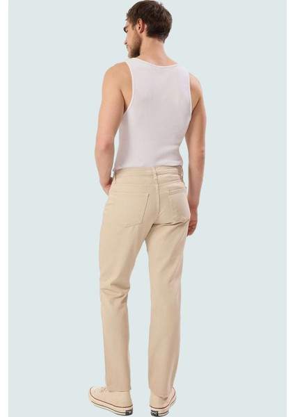 Erkek Straight Fit Denim Pantolon Yüksek Bel Uzun Boy Pamuk Günlük Kullanım Modern Tasarım modelleri
