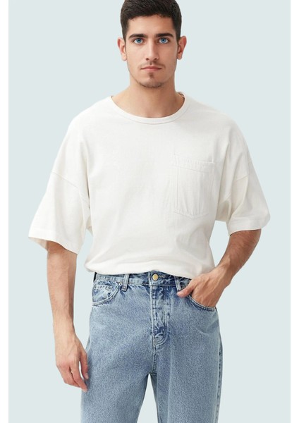 Erkek Baggy Fit Bol Kot Pantolon Pamuk Regular Boy Geniş Paça Günlük Stiller Modern Tasarım fiyatları