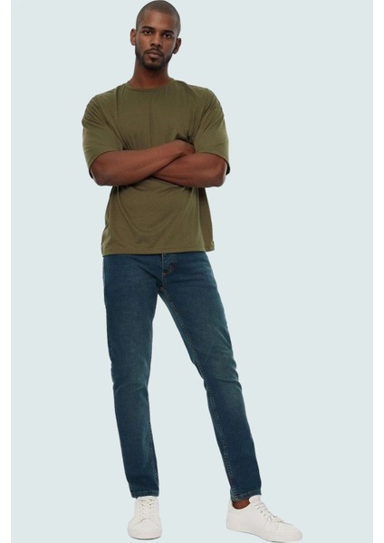 Erkek Skinny Dar Kesim Jeans Kot Pantolon Comfort Dokuma Günlük Kullanım Dayanıklı Malzeme