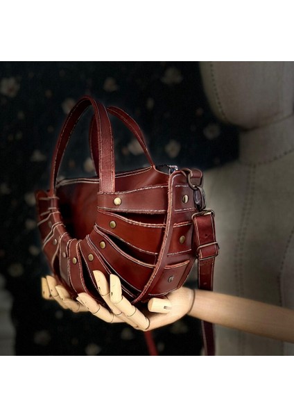 Carıdea El Yapımı Hakiki Deri Bayan Çanta, Clutch, El Omuz Çantası V91 indirimleri
