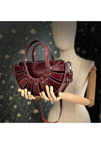 Carıdea El Yapımı Hakiki Deri Bayan Çanta, Clutch, El Omuz Çantası V114 modelleri