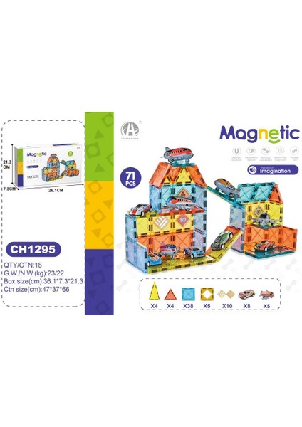 Magnetic Tiles 71 Parça CH1295
