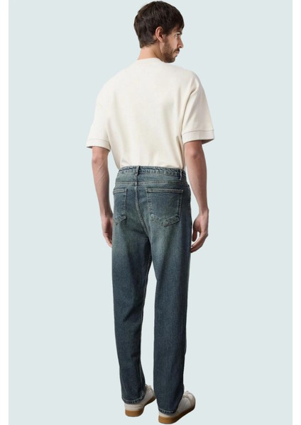 Erkek Baggy 90S Straight Fit Kot Pantolon Normal Bel Denim Günlük Kombinler Modern Tasarım modelleri