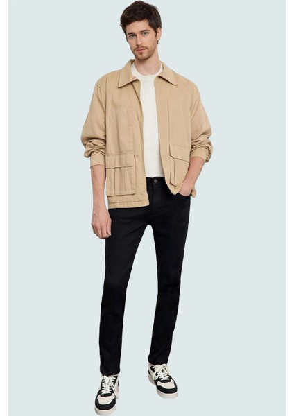 Erkek Skinny Fit Denim Kot Pantolon Stretch Kumaş Günlük Kullanım Yaz Aylarının Vazgeçilmezi