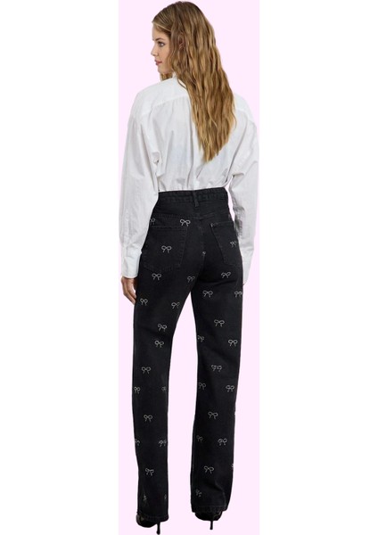 Kadın Yüksek Bel Geniş Paça Denim Pantolon Pamuklu Günlük Şıklık Yaz Aylarının Vazgeçilmezi modelleri