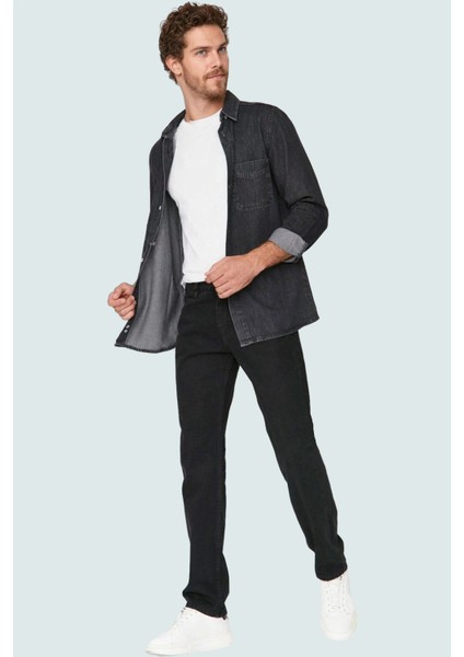 Erkek Straight Fit Denim Pantolon Pamuk Günlük Kullanım Hafta Sonu Yaz Aylarının Vazgeçilmezi fiyatları