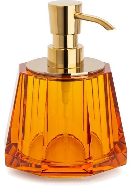 Kristal Sıvı Sabunluk Oranj Renk 148X120X120 mm
