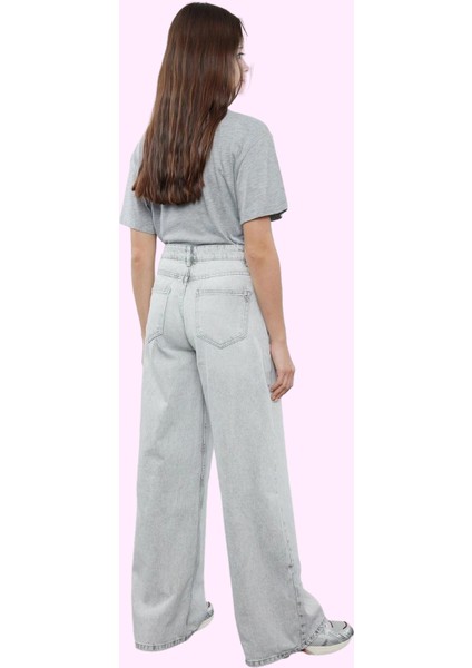 Kadın Yüksek Bel Geniş Paça Palazzo Jean Pantolon Pamuk Günlük Stil Yaz Aylarının Vazgeçilmezi modelleri