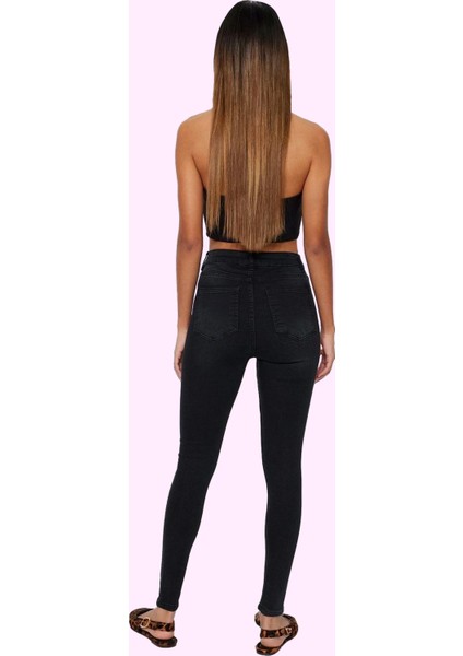Kadın Skinny Jean Yüksek Bel Dar Paça Incelten Etki Günlük Kombinler Yaz Aylarının Vazgeçilmezi modelleri